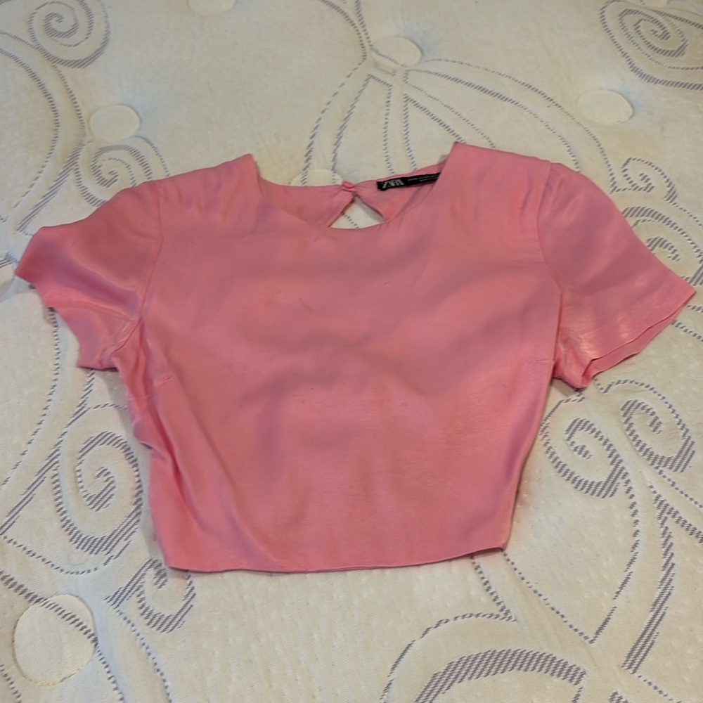 Zara Silk Crop Top